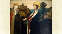 Elisabeth besucht Maria - Fragment eines Flügelaltars (um 1500, Josse Lieferinxe, tätig in der Provence 1493 - 1505/08)