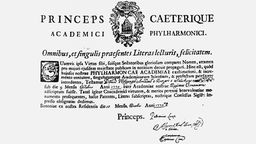 Urkunde über Mozarts Aufnahme in die Accademia