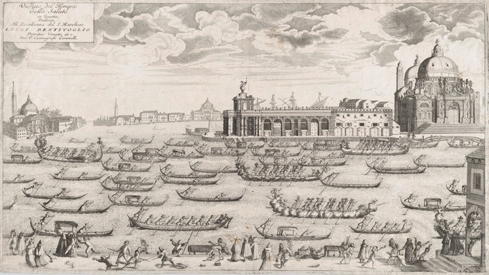 Blick auf die Kirche Santa Maria della Salute in Venedig, ca. 1700-1720