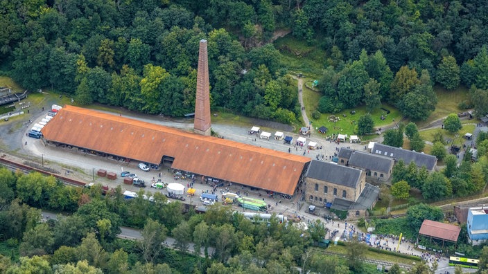 Museums-Gebäude-Ensemble des LWL-Industriemuseums mit der Zeche Nachtigall in Witten.