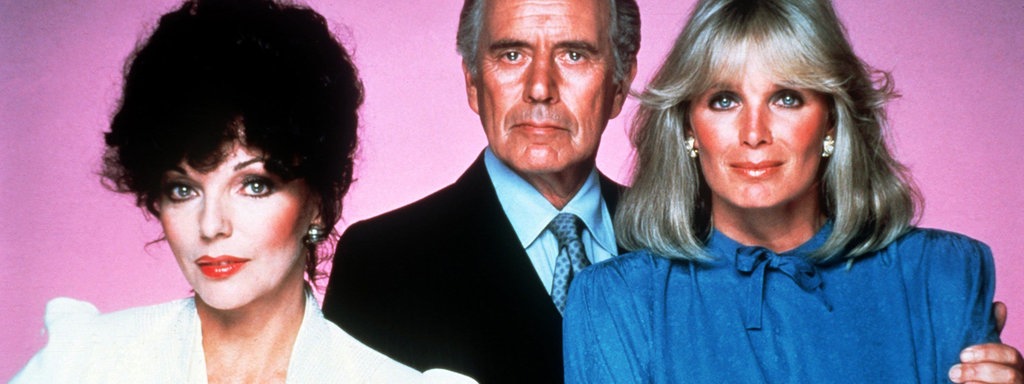 Joan Collins, John Forsythe und Linda Evans in "Denver Clan"