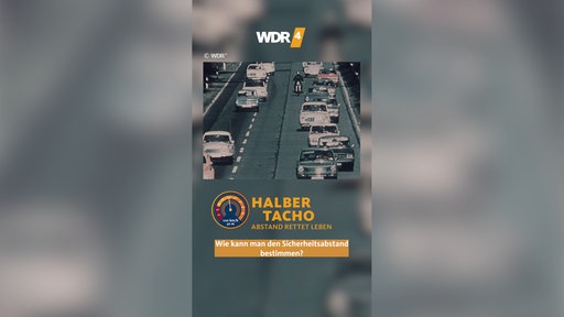 Dichter Verkehr auf der Autobahn: Standbild aus dem Erklärvideo "Halber Tacho Abstand" aus der WDR-Informationssendung "Der 7. Sinn"