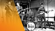 Die Bandmitglieder der britischen Popgruppe The Beatles