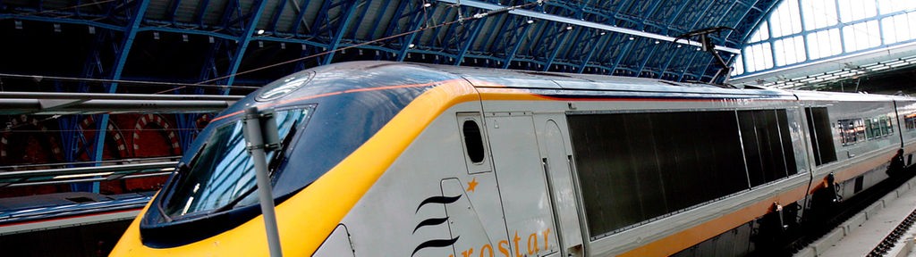 Außenansicht auf den aktuellen Eurostar-Zug