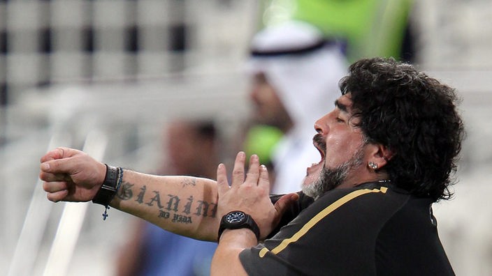 Diego Maradona als Trainer in Dubai