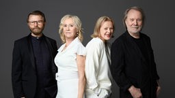  Björn Ulvaeus, Agnetha Fältskog, Benny Andersson und Anni-Frid Lyngstad, Mitglieder der schwedischen Popgruppe Abba (2020)