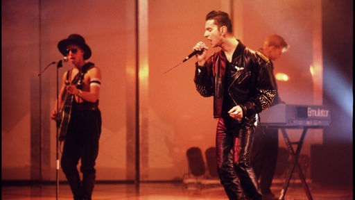 Depeche Mode bei einem Auftritt 1987