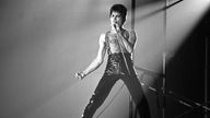 Freddie Mercury steht 1979 zum Auftakt einer Deutschland-Tournee in der Ernst-Merck-Halle in Hamburg auf der Bühne