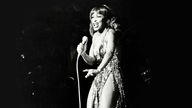 Die Rock- und Pop-Sängerin Tina Turner im Stockholm Konzerthaus mit ihrer "Las Vegas Show". 26. Jänner 1978.