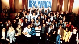 Gruppenfoto des Projektes "USA for Africa" (1985)