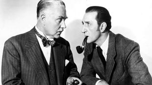 Basil Rathbone als Sherlock Holmes und Nigel Bruce als Dr. Watson (1939)