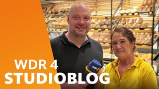 WDR 4-Lokalzeitreporter Lars Hasenbein ist zu Besuch in Bäckerei Herter in Grevenbroich