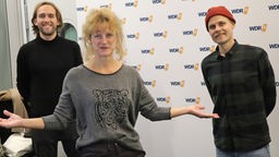 Cat Ballou: Oliver Niesen & Yannick Richter im WDR 4 Studio mit Moderatorin Katia Franke