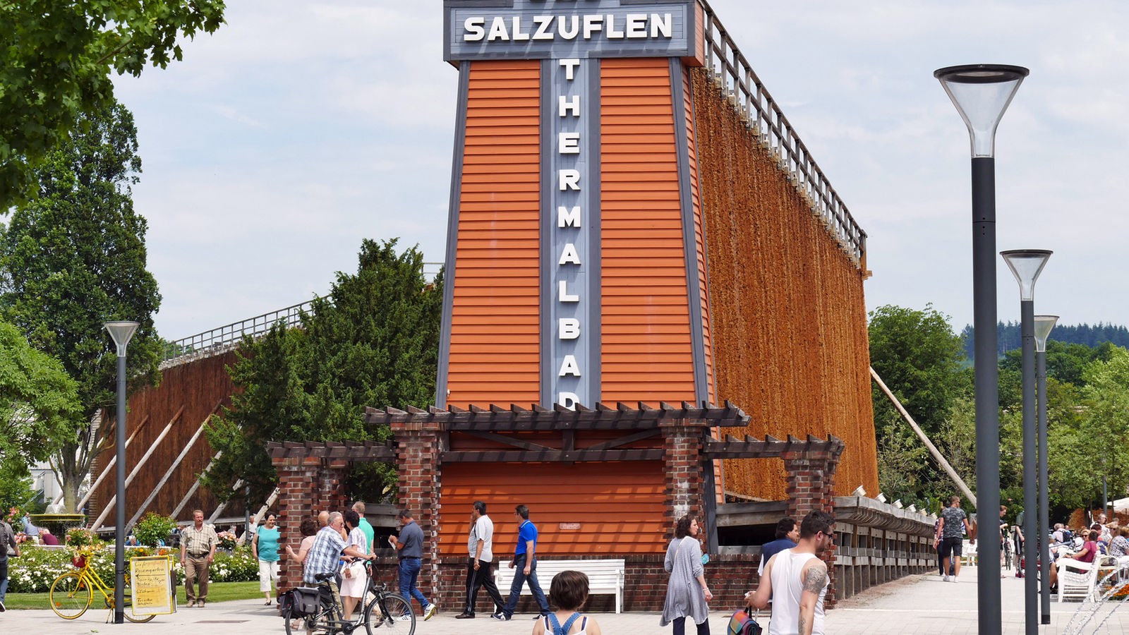 The New Gradierwerke in Bad Salzuflen being built . A huge…