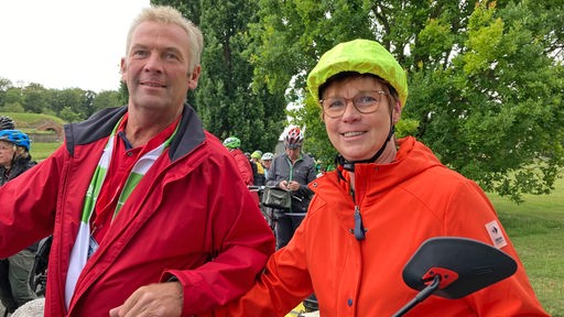 Seit 10 Jahren dabei: Dauergäste quasi, aus Dülmen, Reinhard Reckmann und Daniela Eifert, haben die Radtour sehr vermisst und sind happy, dass es wieder losgeht. 
