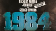 Das Filmplakat von "1984" zeigt ein Portrait von John Hurt und die Skyline von dem dystopischen London