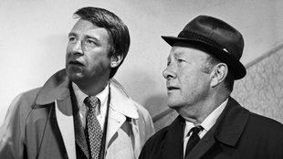 Günther Schramm und Erik Ode in der Episode "Dr. Meinhards trauriges Ende" aus der Fernsehserie "Der Kommissar", Deutschland 1970