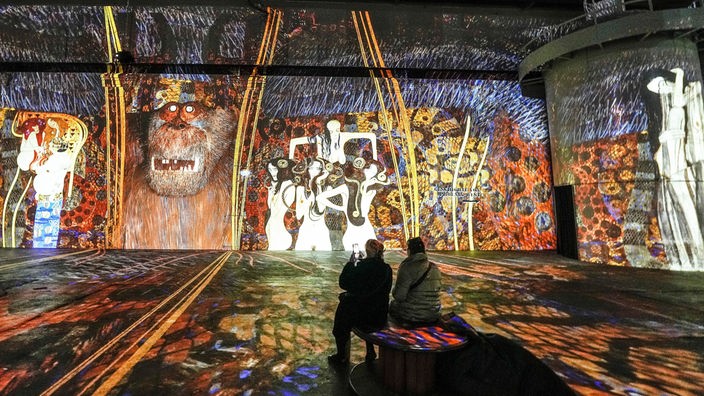 Gustav Klimt im Phoenix des Lumières in Dortmund