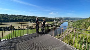 Die Aussichtsplattform über der Weser