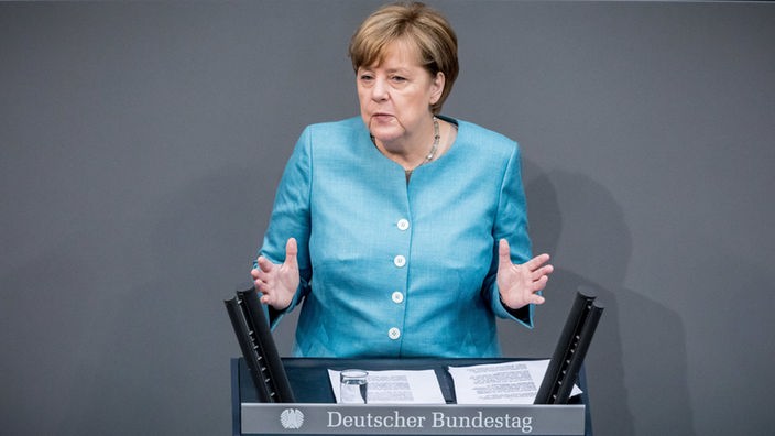 Bundeskanzlerin Angela Merkel hält am 29.06.2017 im Bundestag eine Rede
