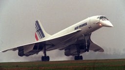 Concorde-Maschine, die gerade startet
