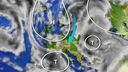 Das Beitragsbild des Dok 5 "Sonne, Wind oder Regen?" zeigt eine Wetterkarte der ARD-Tagesschau