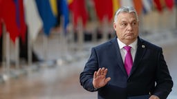 Viktor Orbán kommt zu einem EU-Gipfel, 14.12.2023.