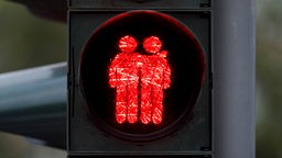 Ampelmännchen in Köln zeigen gleichgeschlechtliche Paare. Köln, 05.08.2019