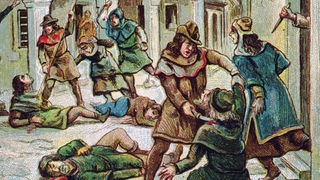 Massaker an Jüdinnen und Juden in Barcelona (1391) [Zeichnung von 1920]