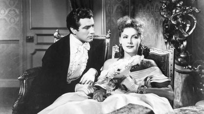 Szene aus dem Spielfilm "Die Kameliendame"  mit Greta Garbo und Robert Taylor