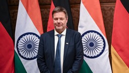 Wirtschaftsminister Robert Habeck (Grüne) in Indien.