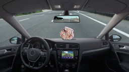 Auto-Cockpit zum autonomes Fahren.