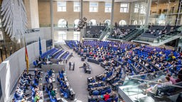 Plenarsaal des Deutschen Bundestages während einer Sitzung