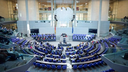 Der deutsche Bundestag während einer Plenarsitzung.