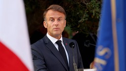 Präsident Emmanuel Macron, Archivbild: 17.08.2024