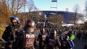 Polizei vor dem Werderstadion in Bremen