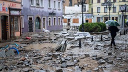 Hochwasserschäden in Klodzko, Polen (16.09.2024).