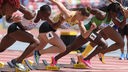 Läuferinnen beim Start, 100-Meter-Lauf, Leichtathletik-WM in Ungarn, Archivbild: 20.08.2023