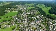 Luftaufnahme der Gemeinde Lindlar, NRW (2017)