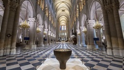 Innenraum der restaurierten Kathedrale Notre-Dame in Paris, Archivbild: 29.11.2024