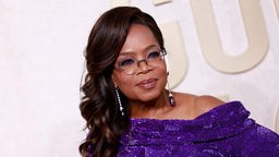US-Moderatorin Oprah Winfrey vor dem Hilton Hotel anlässlich der Golden Globes