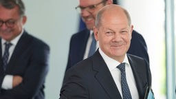 Bundeskanzler Olaf Scholz (SPD) im Bundeskanzleramt zur sogenannten konzertierten Aktion gegen die Inflation in Deutschland (04.07.2022)