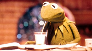 Kermit 1977 in der Muppet Show. Die Muppet Show wurde 1977 zum ersten Mal in Deutschland ausgestrahlt.