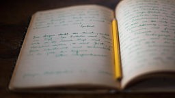 Eine altes Notizbuch oder Tagebuch