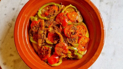 Tajine mit Fisch und Gemüse