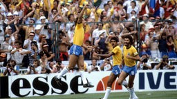 Brasilianische Spieler bei der WM 1982 in Spanien