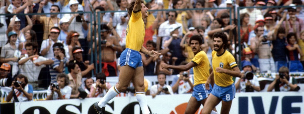 Brasilianische Spieler bei der WM 1982 in Spanien