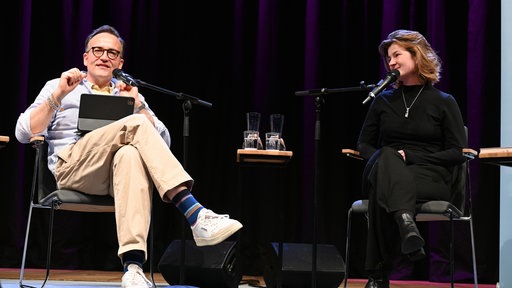 Daniel Schreiber mit Sophia Fritz (v.r.n.l.)