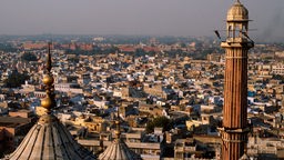 Blick von der Jama-Masjid-Moschee auf Neu-Delhi