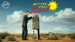 Bildmontage: Szene aus der Netflix-Serie Better Call Saul - Karl Lauterbach steht an einer Telefonzelle in der Wüste, der Hörer hängt herunter